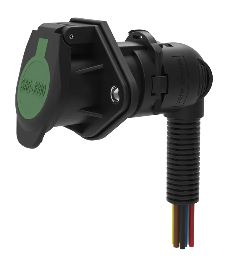 7P/12V 100% waterproof «WeatherLock™» Socket (SAE J560 Primary, ABS)