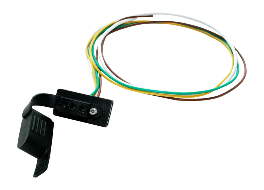 4P/12V Socket pigtail with molded cap (SAE J1239)