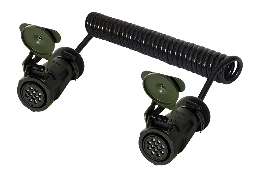 12P/24V Coil (VG 96927-22) - with 2x 12P/24V plug with contact sockets (accord. to VG 96923 B2-12S)