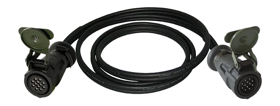 12P/24V Cable (VG 96927-22 A) - with 1x 12P/24V plug with contact pins (accord. to VG 96923 B1-12P) and 1x 12P/24V plug with contact sockets (accord. to VG 96923 B1-12S)