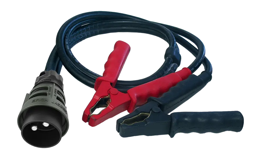 2P/24V Cable (VG 96917) - with 2P/24V plug with screw ring (according to VG 96917) and 2 rubber coated battery terminal grips