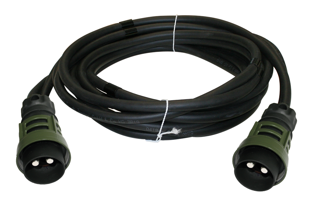 Matching cable: 2P/24V(168A) Cable (VG 96927-12) - - 50mm² twin cable with 2x 2P/24V plugs with screw ring (according to VG 96917)
