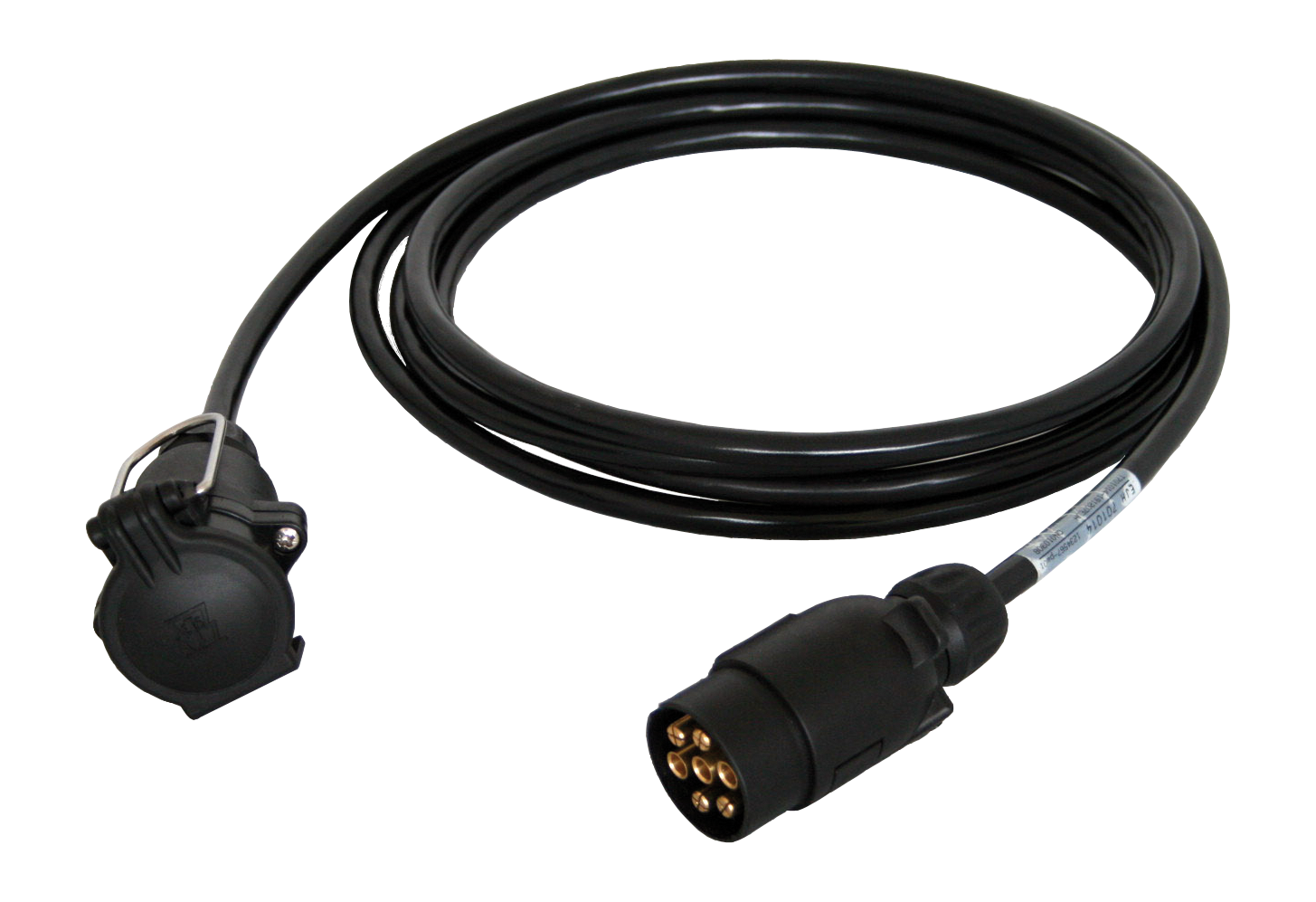 Matching cable: 7P/12V Cable (ISO 1724 - Type N) - with 7P/12V plug (ISO 1724) and 7P/12V coupler (ISO 1724)