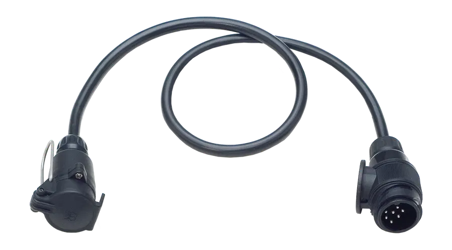 Adapter cable - with 13P/12V plug (ISO 11446) and 7P/12V coupler (ISO 1724)