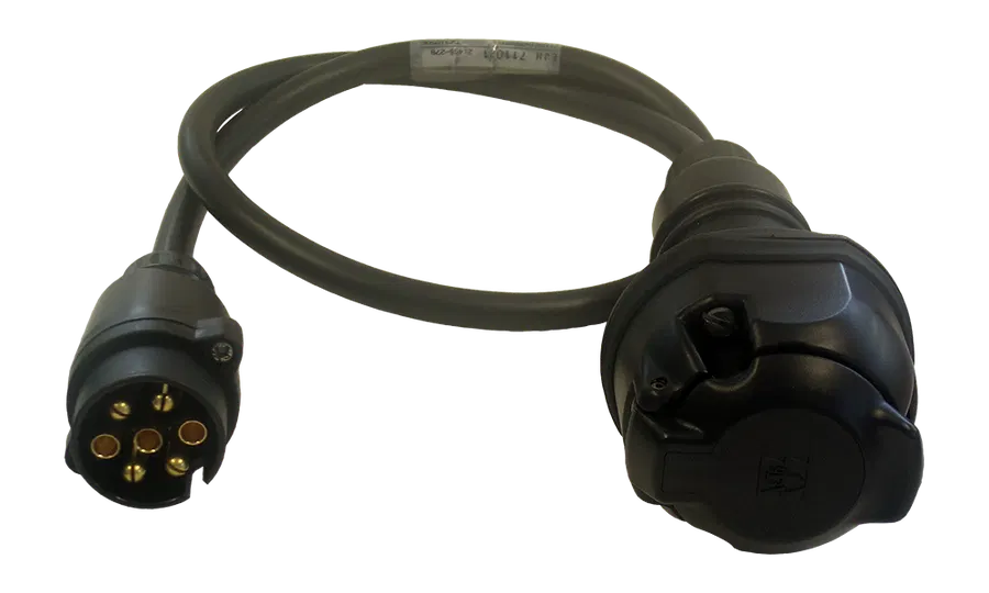 Adapter cable - with 7P/12V plug (ISO 1724) and 13P/12V coupler (ISO 11446)