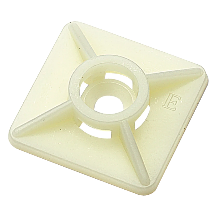 Selbstklebender Befestigungssockel 19 × 19 mm für Binder bis 3,6 mm, natur