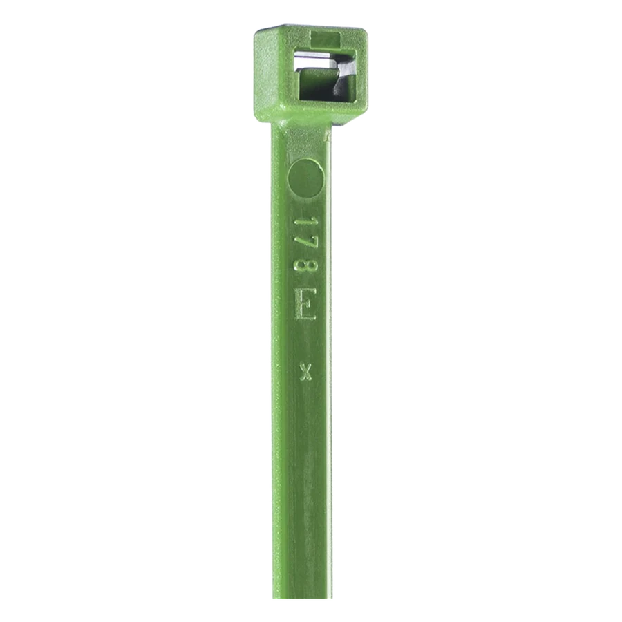 Coloured cable tie 200 × 4.5 mm, green · bag of 100